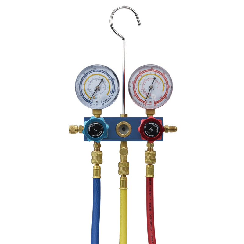 Aluminum Manifold Gauge Set (With Sight Glass)